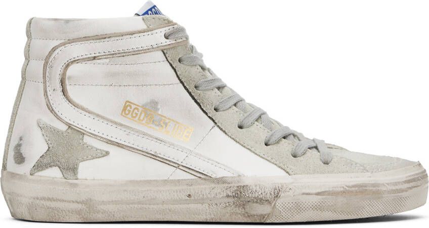 Golden Goose White & Gray Slide Sneakers - Picture 2