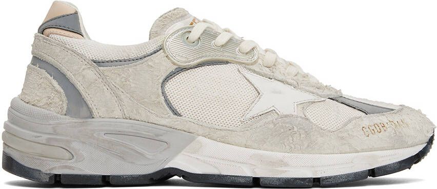 Golden Goose White Dad-Star Low-Top Sneakers