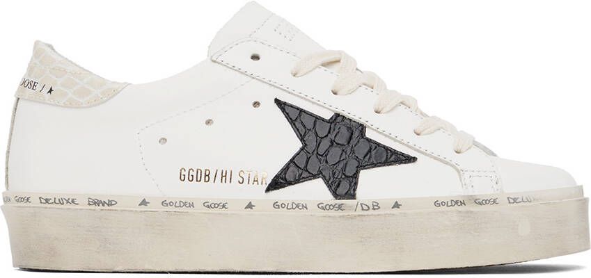 Golden Goose White Hi Star Classic Sneakers - Picture 5