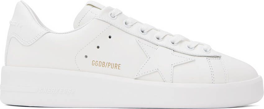 Golden Goose White Purestar Sneakers - Picture 5