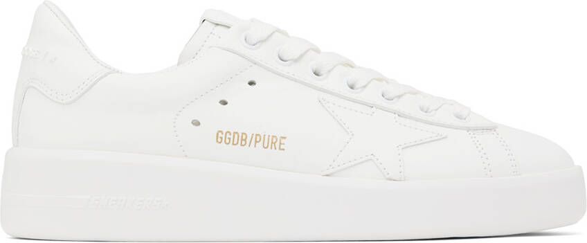 Golden Goose White Purestar Sneakers - Picture 5