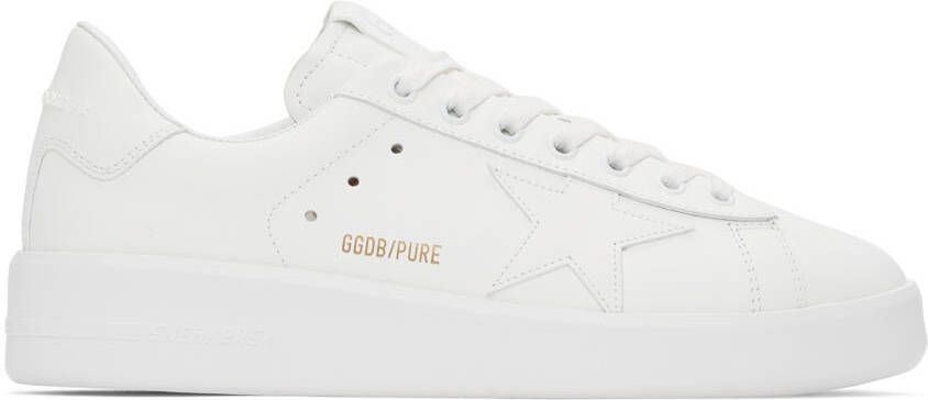 Golden Goose White Purestar Sneakers - Picture 4