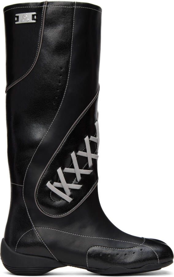 GRAPE Black Sport Lace-Up Boots - Picture 5