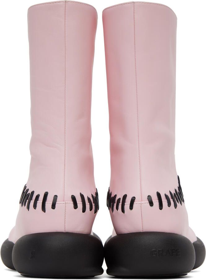 GRAPE Pink Detachable Bow Boots - Picture 3