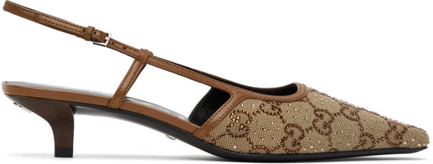 Gucci Beige GG Demi Heels