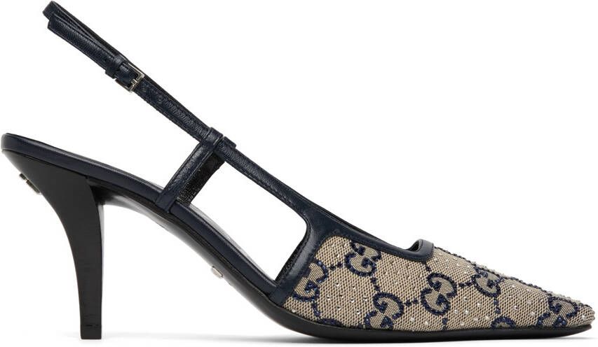 Gucci Beige GG Demi Heels