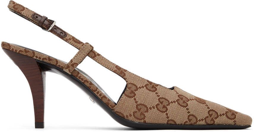 Gucci Beige GG Demi Heels