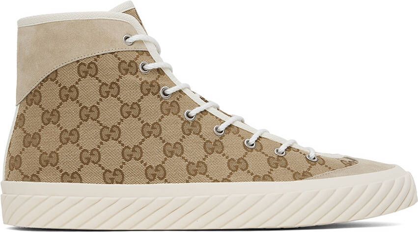 Gucci Beige GG Sneakers - Picture 5