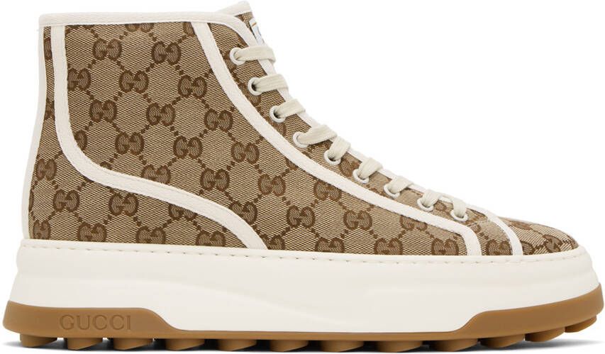 Gucci Beige GG Sneakers - Picture 5