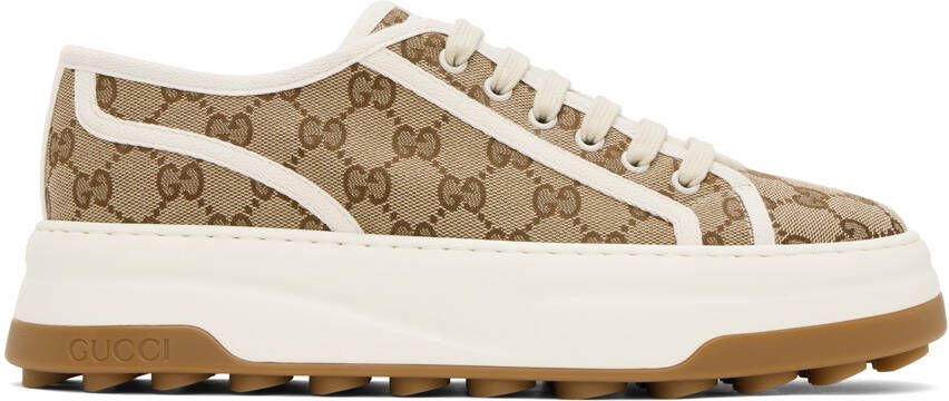 Gucci Beige GG Sneakers - Picture 5