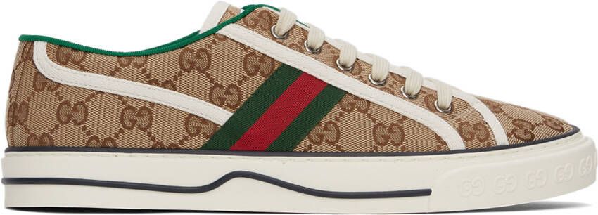 Gucci Beige GG ' Tennis 1977' Sneakers - Picture 5