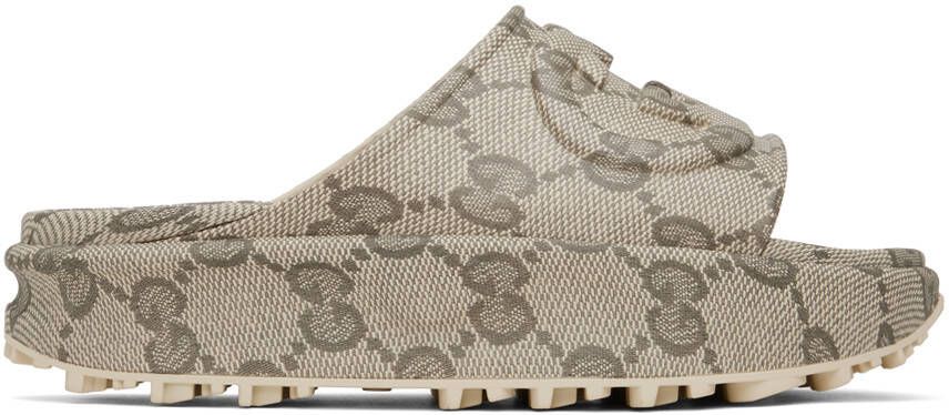 Gucci Beige Interlocking G Sandals - Picture 2