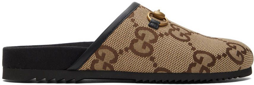 Gucci Beige Maxi GG Loafers