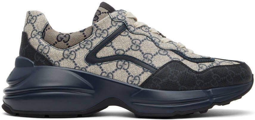 Gucci Beige Rhyton Sneakers - Picture 5