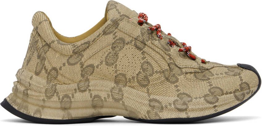 Gucci Beige Run Sneakers - Picture 5
