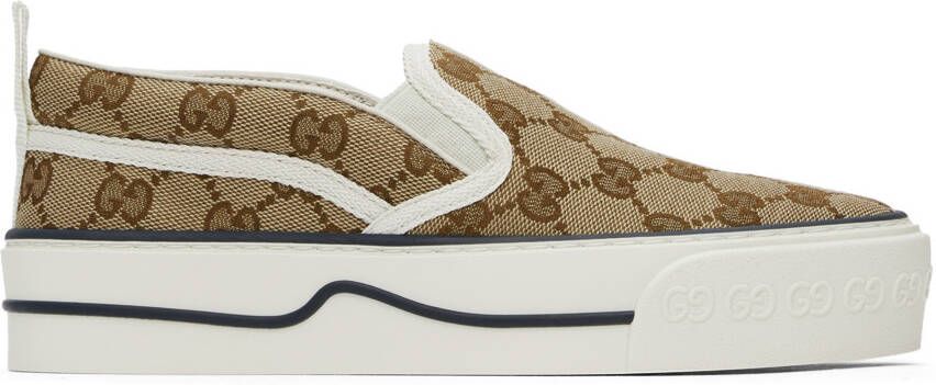 Gucci Beige ' Tennis 1977' Slip-On Sneakers