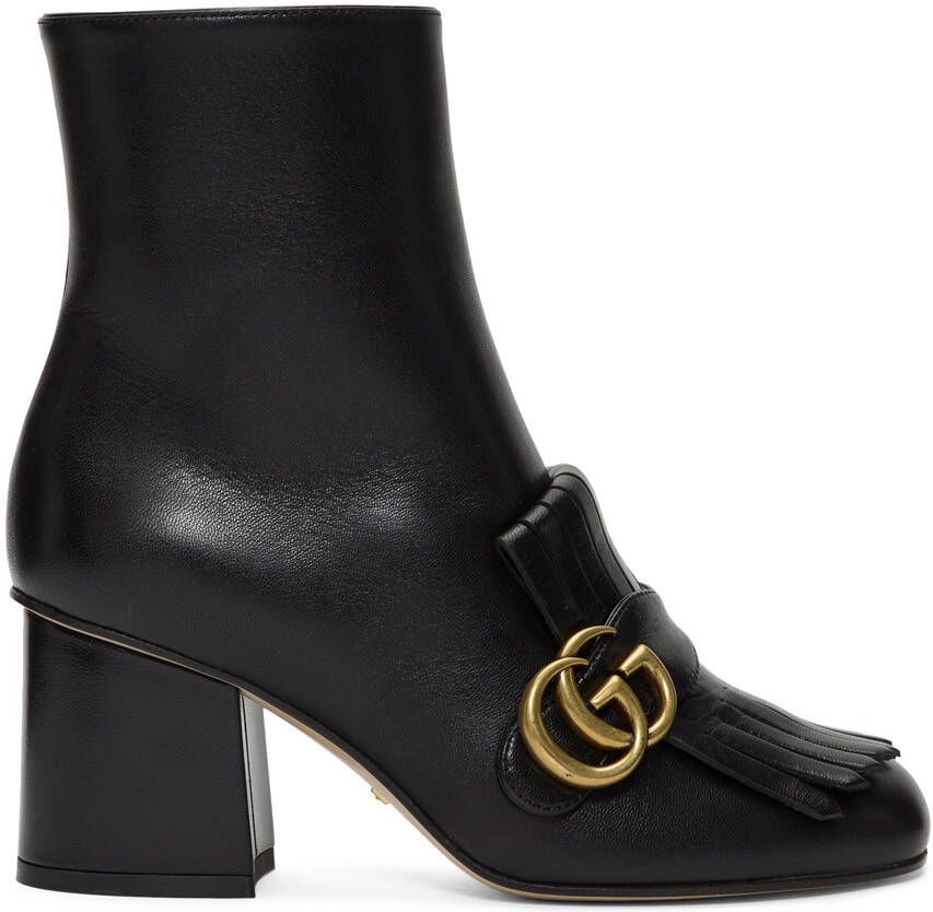 Gucci Black Double G Ankle Boots - Picture 3