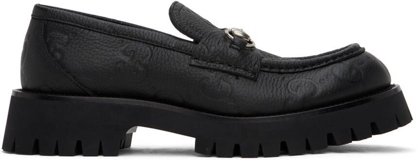 Gucci Black GG Horsebit Loafers - Picture 5