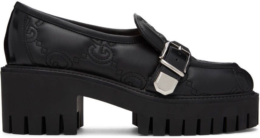 Gucci Black GG Matelassé Loafers - Picture 5