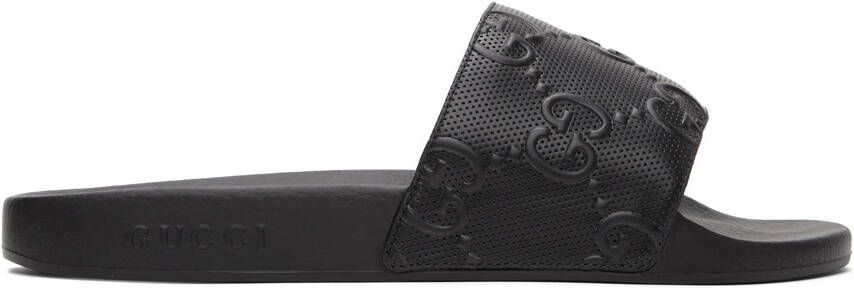 Gucci Black GG Slides