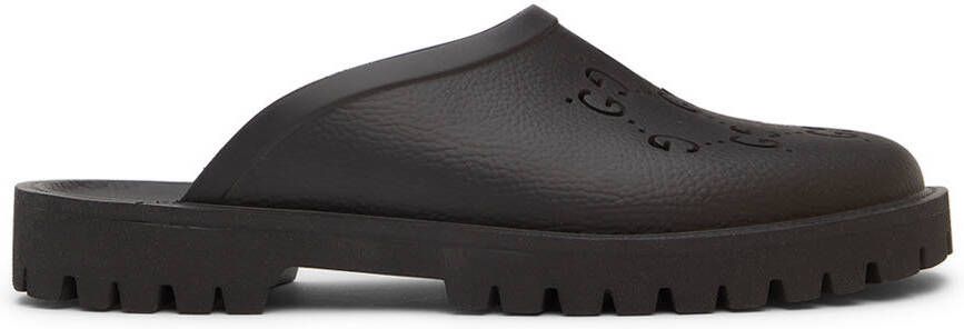 Gucci Black GG Slippers