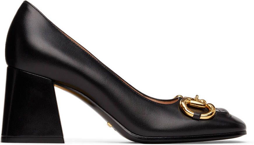 Gucci Black Horseback Mid Heels - Picture 3