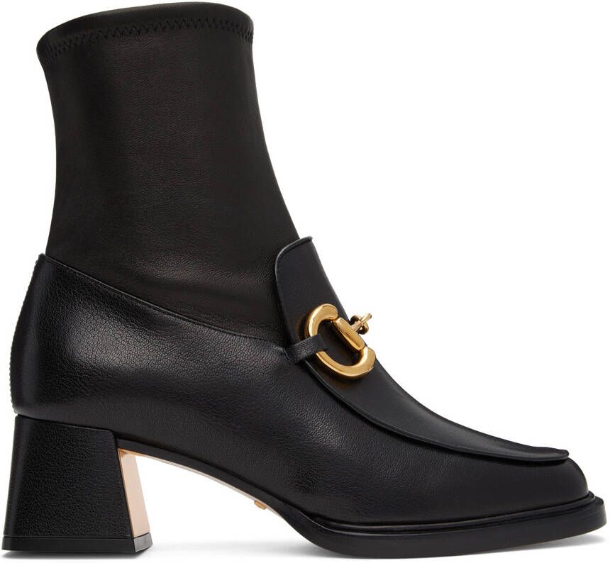 Gucci Black Horsebit Boots - Picture 5