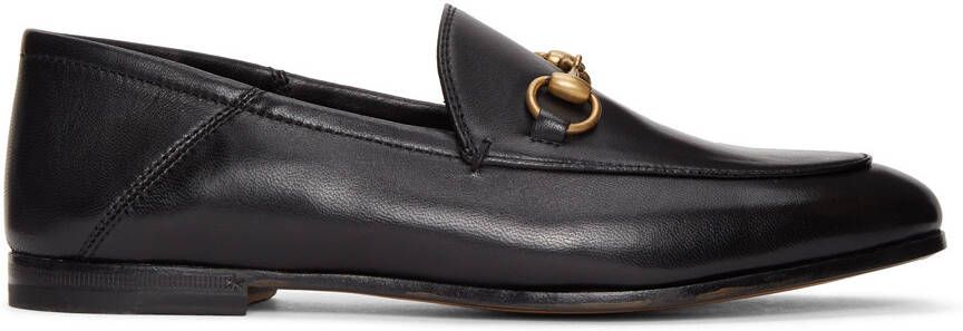 Gucci Black Horsebit Brixton Loafers - Picture 5