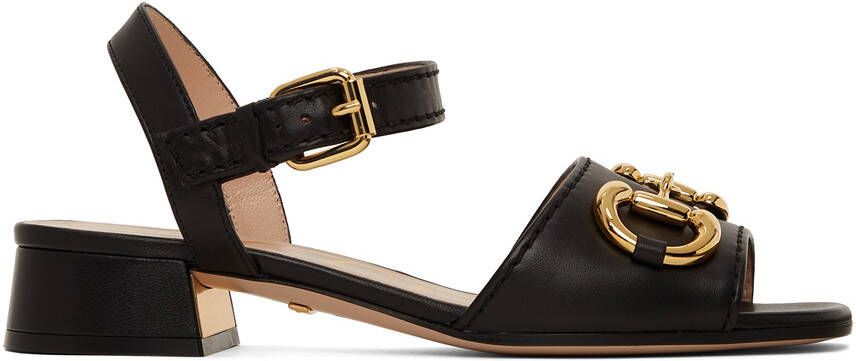Gucci Black Horsebit Flat Sandals - Picture 5