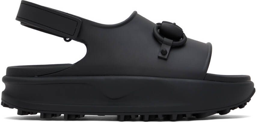 Gucci Black Horsebit Sandals - Picture 5