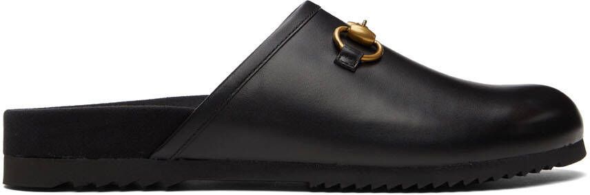 Gucci Black Horsebit Slippers