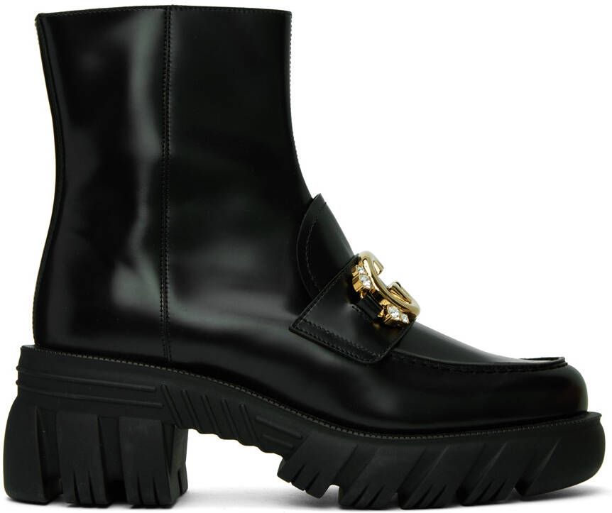 Gucci Black Interlocking G Boots