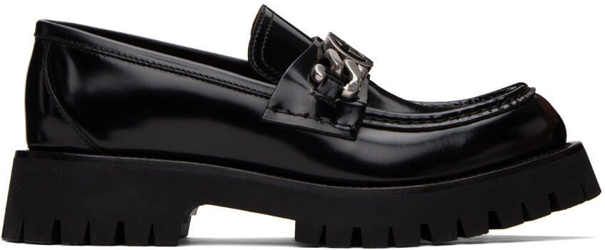 Gucci Black Interlocking G Loafers - Picture 4