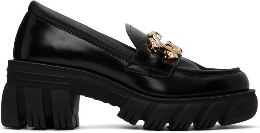 Gucci Black Interlocking G Loafers