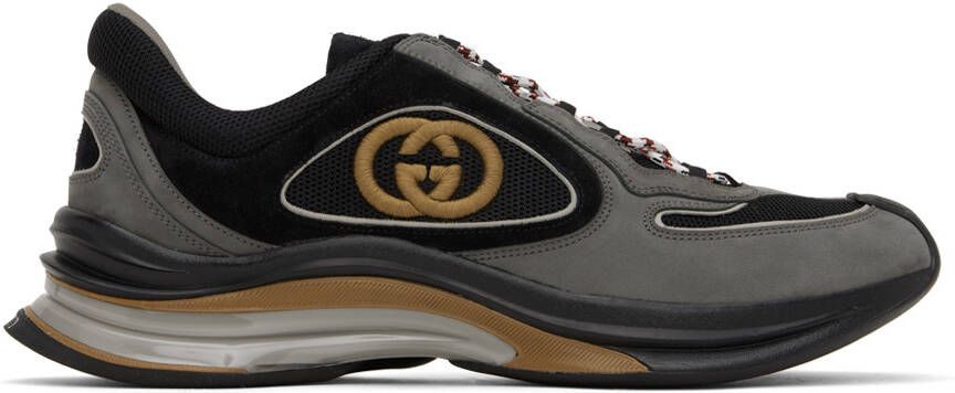 Gucci Black Interlocking G Run Sneaker - Picture 3