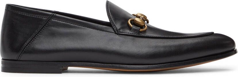 Gucci Black Leather Horsebit Loafers - Picture 5