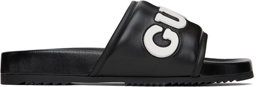 Gucci Black Leather Slides - Picture 5