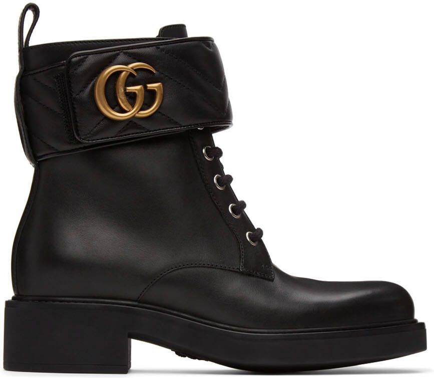 Gucci Black Marmont Ankle Boots - Picture 4