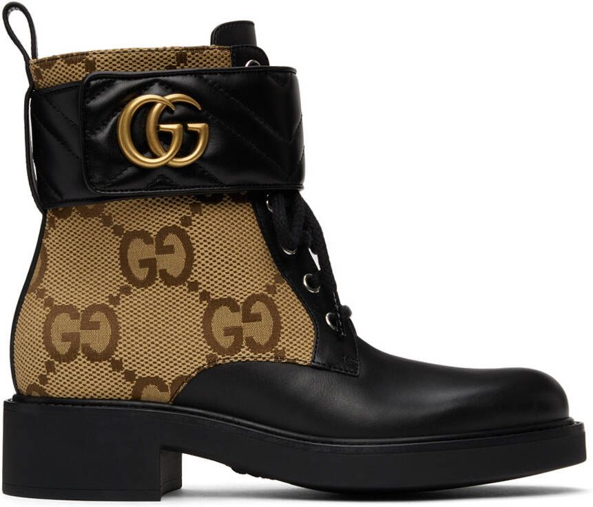 Gucci Black Marmont Double G Boots - Picture 4
