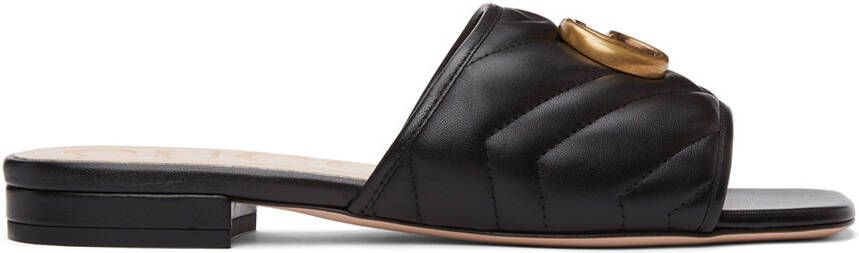 Gucci Black Matelassé GG Jolie Sandals - Picture 5