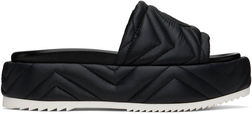 Gucci Black Quilted Angelina Sandals - Picture 5