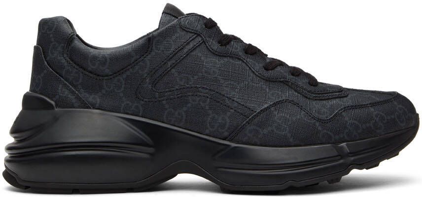 Gucci Black Rhyton Sneakers - Picture 5