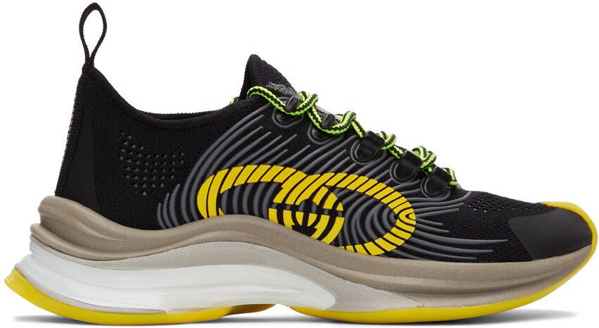 Gucci Black Run Low-Top Sneakers - Picture 2