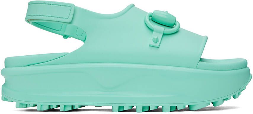 Gucci Blue Horsebit Platform Sandals - Picture 5