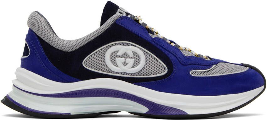 Gucci Blue Run Sneakers - Picture 4