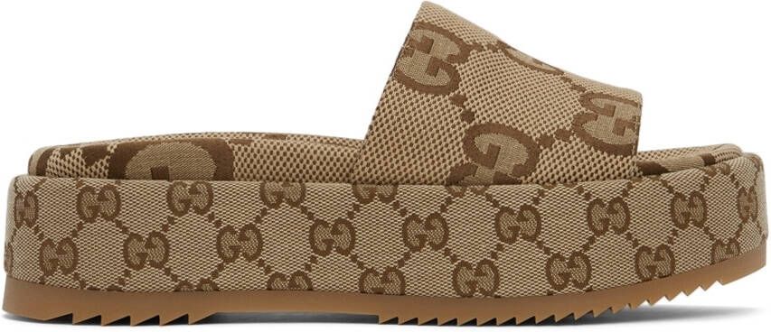 Gucci Brown GG Angelina Sandals - Picture 3
