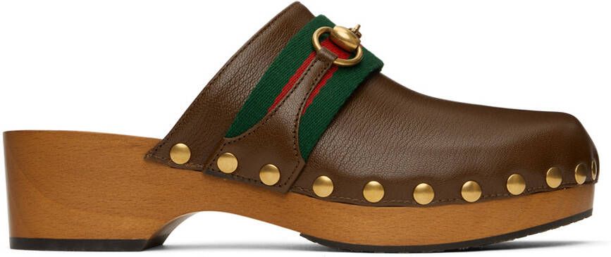 Gucci Brown Horsebit Slippers - Picture 5