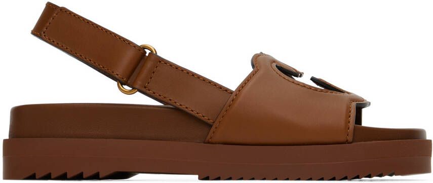 Gucci Brown Interlocking G Sandals - Picture 4