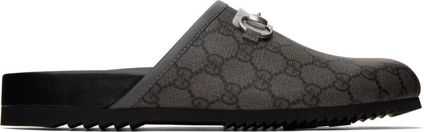 Gucci Gray GG Horsebit Loafers - Picture 5