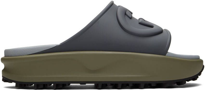 Gucci Gray Interlocking G Slides - Picture 4